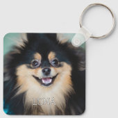名前入りペット写真 犬好き キーホルダー (裏面)