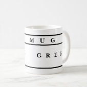 名前入りマグカップ コーヒーマグカップ (正面右)
