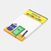 名前入りミツヴァグッズ - カラフル ポストイット (アングル)