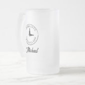 名前入りユーモア フロストグラスビールジョッキ (正面左)