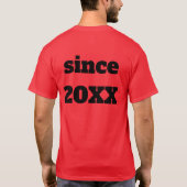 名前入りラバーズTシャツ オーダーメイド Tシャツ (裏面)
