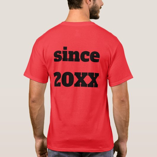 名前入りラバーズTシャツ オーダーメイド Tシャツ (裏面)