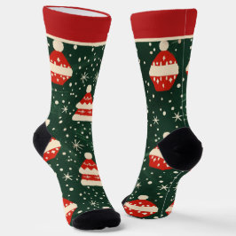 名前入りレッド&グリーン クリスマスソックス ソックス