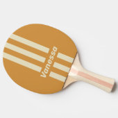 名前入りレトロゴールデンホライズン3ピンストライプ 卓球ラケット (横)