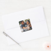 名前入り写真ありがとうステッカー スクエアシール (封筒)