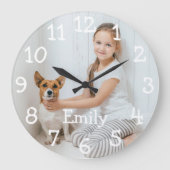 名前入り写真クロック ラージ壁時計 (正面)