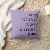 名前入り家族名スロー枕カバー クッション (ブランケット)