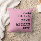 名前入り家族名スロー枕カバー クッション (ブランケット)