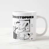 名前入り巨大コーヒーカップ ペインター+デコレーターへのギフト ジャンボコーヒーマグカップ (右)