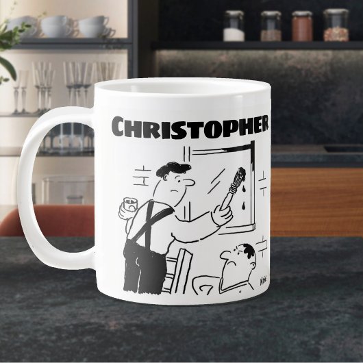 名前入り巨大コーヒーカップ ペインター+デコレーターへのギフト ジャンボコーヒーマグカップ