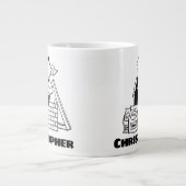 名前入り巨大コーヒーマグ 建設業者のためのギフト ジャンボコーヒーマグカップ (正面)