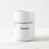 名前入り建設作業員 コーヒーマグカップ (中央)