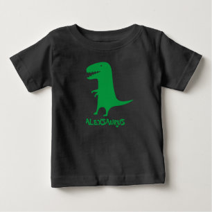 名前入り恐竜おもしろ ベビーTシャツ