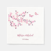 名前入り桜の花嫁衣裳 ウェディング スタンダードカクテルナプキン (正面)