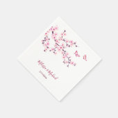 名前入り桜の花嫁衣裳 ウェディング スタンダードカクテルナプキン (角)