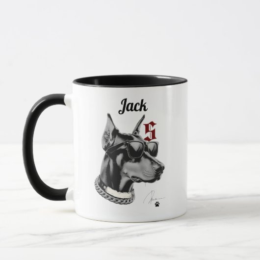 名前入り犬マグカップ マグカップ (左)