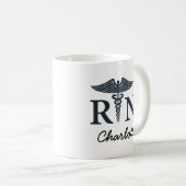 名前入り看護師ギフト RN看護師 コーヒーマグカップ (正面右)