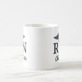 名前入り看護師ギフト RN看護師 コーヒーマグカップ (中央)