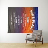 名前入り神の計画 エレミヤ29:11 キリスト教 タペストリー (インサイチュ(横))