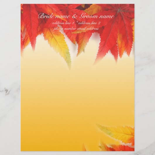 名前入り紅葉のレターヘッド レターヘッド (正面)
