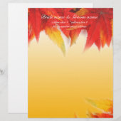 名前入り紅葉のレターヘッド レターヘッド (正面/裏面)