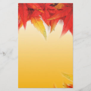 名前入り紅葉モミジの便箋 便箋