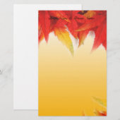 名前入り紅葉モミジの便箋 便箋 (正面/裏面)