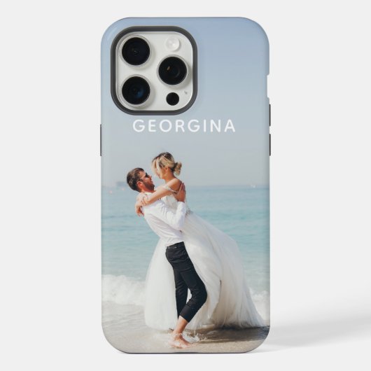 名前入り結婚式フォトテンプレート iPhoneケース (裏面)