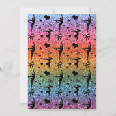 名前入り虹色グリッター体操着 招待状 (裏面)