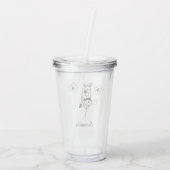 名前入り誕生花のプレゼント , 誕生日 アクリルタンブラー (裏面)