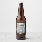 名前入り警察官シェリフバッジ ビールラベル (正面)