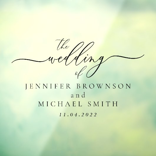 名前入り車の結婚式 ウィンドウサイン (シート3)