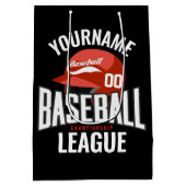 名前入り野球選手 チーム チャンピオン クラブ ミディアムペーパーバッグ (裏面)