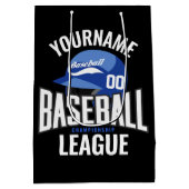 名前入り野球選手 チーム チャンピオン クラブ ミディアムペーパーバッグ (裏面)