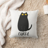 名前入り黒猫クッション クッション (ブランケット)