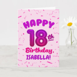 名前入り18歳の誕生日お祝いカード カード
