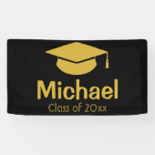 名前入り2023年卒業パーティー ゴールドクラス 横断幕 (横)