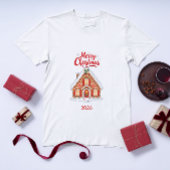 名前入り2026クリスマスハウス幼児用Tシャツ トドラーTシャツ