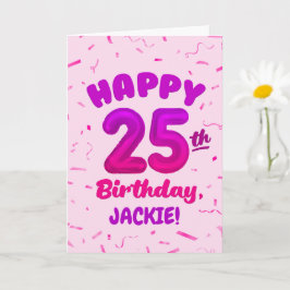 名前入り25歳の誕生日カード カード