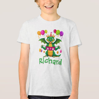 名前入り7歳の誕生日ドラゴン トライブレンドＴシャツ