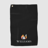 名前入り おしゃれ フォックス アンド ボール ゴルフタオル (正面)