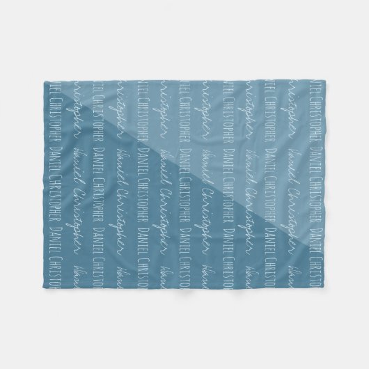 名前入り オーダーメイド 赤ちゃん 男の子 リピート カスタム フリースブランケット (正面(横))