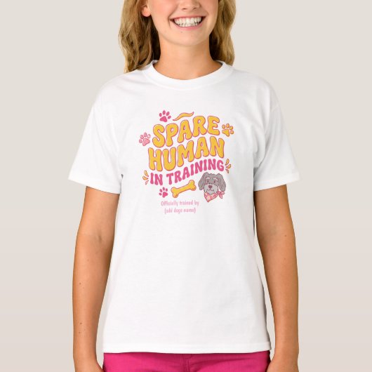 名前入り オーナーさん似顔絵 Tシャツ (正面)