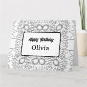 名前入り カラーリング グリーティング カード (33) (正面)