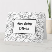 名前入り カラーリング グリーティング カード (55) (正面)