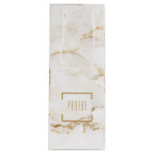 名前入り ゴールドエフェクト マーブル ワインギフトバッグ (正面)