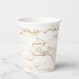 名前入り ゴールドエフェクト マーブル 紙コップ