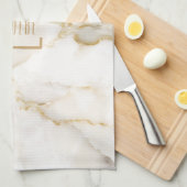 名前入り ゴールドエフェクト 大理石 ネームプレート キッチンタオル (四つ折り)