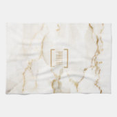 名前入り ゴールドエフェクト 大理石 ネームプレート キッチンタオル (横)