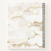 名前入り ゴールドエフェクト 大理石 ノートブック (裏面)